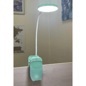 Светильник светодиодный настольный UF-751 C05 7Вт ССТ 3 уровня яркости с прищепкой зел. Ultraflash 14487