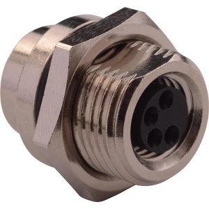 855-004-203R004, Цилиндрические метрические разъемы M8 4 Pos F Pan mnt Sold cup