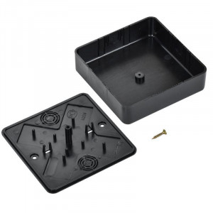 Коробка расп. КМ о/п 100х100х29мм черная UKO10-100-100-029-K02-E