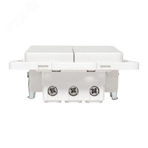 Переключатель проходной 2-кл. Стокгольм 10А винтов. клеммы механизм бел. PROxima EYV10-027-20