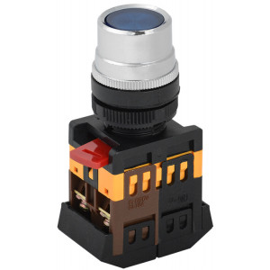 Кнопка ABLF-22 синий d22мм неон/240В1з+1р BBT10-ABLF-K07