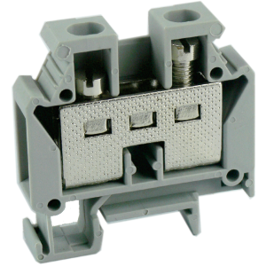 Проходная клемма (MINI) UKJ-6M, Проходная клемма, MINI, боковой подвод кабеля, 2 точки подключения, тип фиксации провода: винтовой, номинальное сечение: 6 мм кв., 57A, 500V, ширина: 8,2 мм, цвет: серый, тип монтажа: DIN15