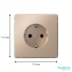ARTGALLERY РОЗЕТКА с заземлением, 16А, механизм, быстрозажимные клеммы, песочный GAL001243S