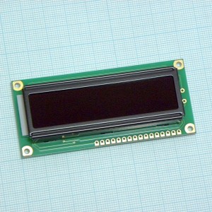 WH1602B-YLL-JWVE#, ЖКИ симв, 16 x 2, VATN Желтый Positive/Transfl, подсв. белая, 6 o`cl, -20...70 С