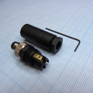 PB-M8A-03P-MM-SL7001-00A(H), Вилочный разъем на кабель, 3 полюса, M8, прямой, винтовая фиксация провода, A-Code, диаметр кабеля 4,0-6,0 мм, сечение 0.25-0.34 мм кв., 3А, 60V, пластик