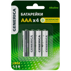Элемент питания алкалиновый AAA/LR03 Alkaline (блист.4шт) ABT-LR03-ST-L04-G