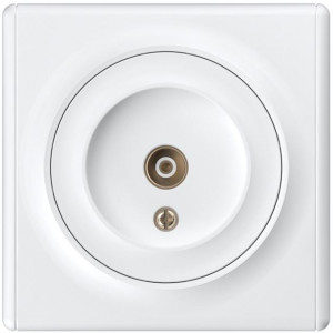 Розетка телевизионная TV 1-м СП Florence механизм бел. (1E21101300) 2172773