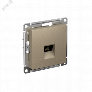 Розетка компьютерная AtlasDesign RJ45 кат.5E механизм шампань SE ATN000583