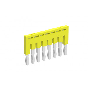 Соединительная перемычка TJB5.2-8, Соединительная перемычка, 8 полюсов, изолированная, вилочная, для клемм: TP/TU/TC, цвет: желтый