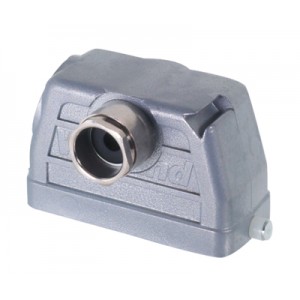 Крышка разъема 71.351.1635.0, Крышка разъема на кабель, типоразмер 16B, без уплотнителя, 1 кабельный ввод M25x1,5, IP54, расположен по длинной стороне корпуса, без защелки (упоры под одну защелку), материал корпуса: алюминиевый сплав