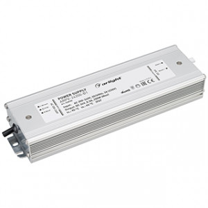 Блок питания ARPV-24200-B1 (24V, 8,3A, 200W) 028785, Источник напряжения с гальванической развязкой для светодиодных изделий. Входное напряжение 200-240 VAC. Выходные параметры: 24 В, 8.3 А, 200 Вт. Встроенный PFC >0.5. Герметичный алюминиевый корпус IP 67. Рабочая температура -30…+50C?. Габаритные размеры