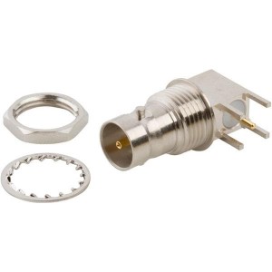 031-6055, РЧ соединители / Коаксиальные соединители MINI BNC R/A PC JACK 75ohm Ni PLATED