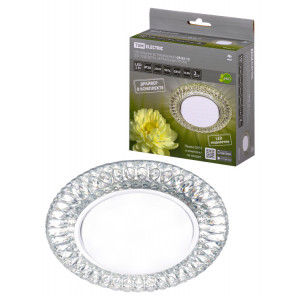 Светильник встраиваемый СВ 03-12 GX53 230В LED подсветка 5 Вт зеркальный/хром SQ0359-0150