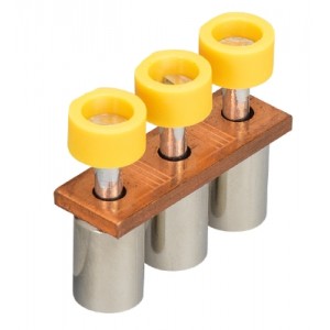 Соединительная перемычка IVB WKN16 - 3, Соединительная перемычка, 3 полюса, изолированная, винтовая, для клемм: WKI 16/U, цвет: желтый