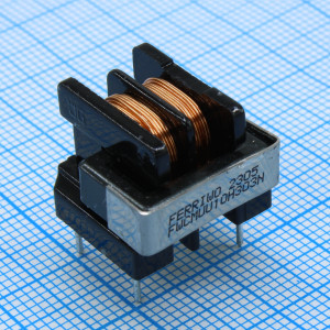 FWCMUU10H303N, EMI-фильтр выводной горизонт. 18.3*17.5*17мм (4 вывода 13*10мм, 2х секц.), 30000мкГн