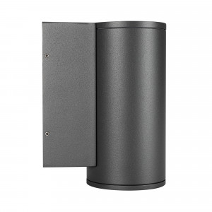 Светильник LGD-FORMA-WALL-R90-12W Warm3000 (GR, 44 deg, 230V) 029976, Накладной настенный светильник 12Вт, серый алюминиевый корпус, оптическое закаленное стекло. Цвет ТЕПЛЫЙ БЕЛЫЙ 3000K, св.поток 860лм, CRI(Ra)>80, угол 44°, свет вверх или вниз. Размер 133x90x182м. IP54. Питание AC230V, 12Вт, встроенный драйвер.
