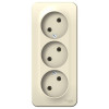 BLANCA О/У РОЗЕТКА 3-ая без заземления без штор. ИЗОЛ.ПЛ., 16А, 250В, МОЛОЧНЫЙ C2 BLNRA000312