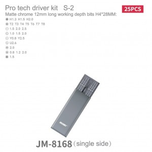 Набор отверток JM-8168, 24в1 Высококачественный набор отверток для ремонта смартфонов, планшетов, камер, ноутбуков и компьютеров