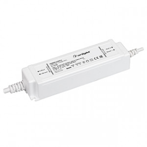 Блок питания ARPJ-SP-114350-PFC (40W, 57-114V, 0.35A) 037889, Источник тока с гальванической развязкой для светильников и мощных светодиодов. Входное напряжение 220-240 VAC. Выходные параметры: 57-114 В, 350 mА, 40 Вт. Встроенный PFC >0.9. Герметичный пластиковый корпус IP 67. Габаритные размеры длина 150 мм, ширина