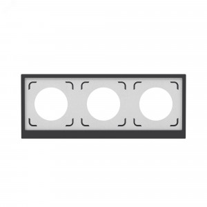 Рамка 3 поста IP44, KANT, черный уголь 7012946
