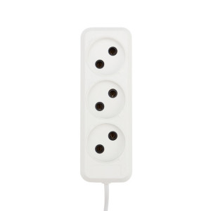 Удлинитель 3 гнезда, 5 м, 2х0.75 мм?, б/з, белый (Сделано в России) 11-8737