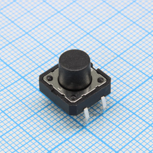 L-KLS7-TS1202-9.0-180, Кнопка тактильная 12х12х9мм усилие нажатия 160гр 0.05А 12В 100000 циклов монтаж в отверстие