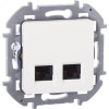Розетка компьютерная 2-м Inspiria RJ45 кат.5E UTP бел. Leg 673835