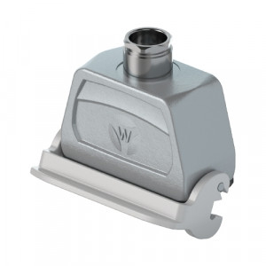 Крышка разъема BAS GOT GL 16 M25 A0, Крышка разъема на кабель, типоразмер 16B, с уплотнителем, 1 кабельный ввод M25x1,5, IP54, с верхним расположением, с одной защелкой, материал корпуса: алюминиевый сплав