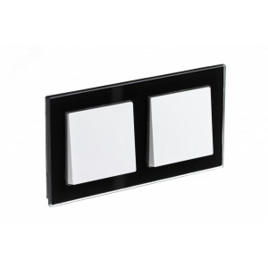 Рамка 2-м AtlasDesign Nature стекло черн. SE ATN321002