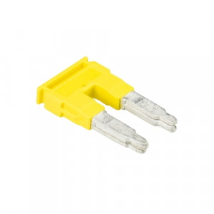 Соединительная перемычка IVB WKF 16- 2, Соединительная перемычка, 2 полюса, изолированная, вилочная, для клемм: WT 16, цвет: желтый