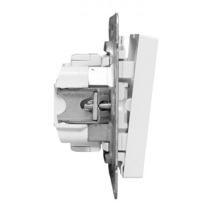 Механизм выключателя, двухклавишный, белый Эпика EKF UP1-SWW-20