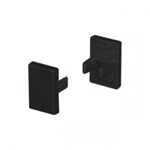 Заглушка SL-MINI-8-H12 BLACK глухая 037505, Пара заглушек черного цвета (без отверстия) для профиля SL-MINI-8-H12. В комплекте 2 заглушки. Цена за комплект.