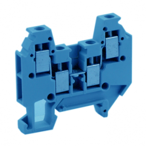 Проходная клемма (MINI) UKJ-1.5MT/2X2(BU), Проходная клемма, MINI, боковой подвод кабеля, 4 точки подключения, тип фиксации провода: винтовой, номинальное сечение: 1,5 мм кв., 17,5A, 400V, ширина: 4,2 мм, цвет: синий, тип монтажа: DIN15