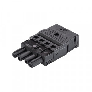 Розеточный разъем на кабель GST18i4F B2 ZR1 SW, Розеточный разъем на кабель диам. 9 - 11,5 мм, 4 полюса, пружинная фиксация, номинальное напряжение: 250/400V, номинальный ток: 20A, цвет: черный, серия gesis GST18i4