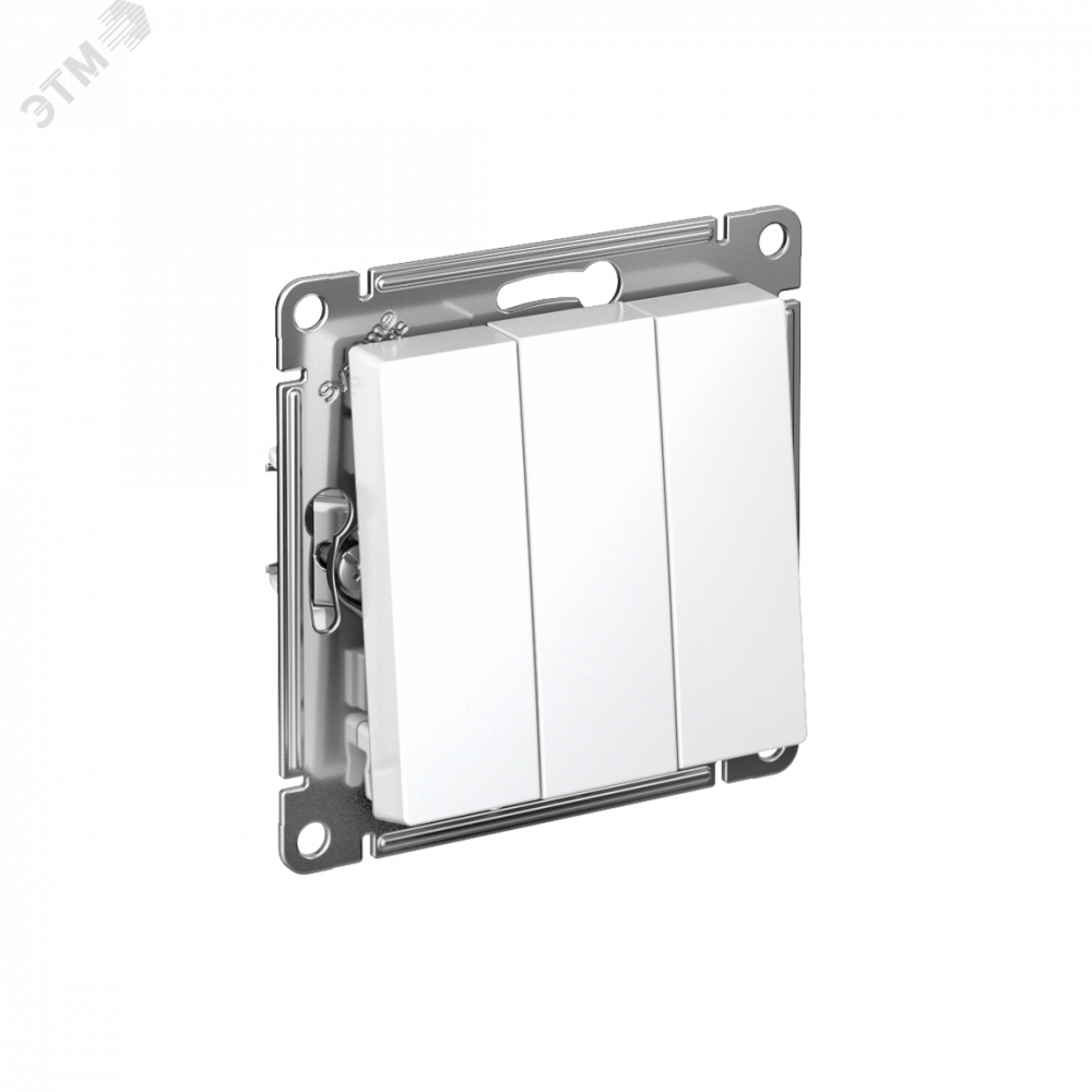 Изображение товара Выключатель 3-кл. AtlasDesign 10А IP20 с механизмом белый