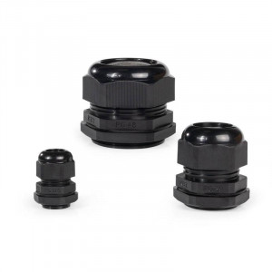 Ввод кабельный пластиковый PG 11 (5-10 мм) черн, Ввод кабельный герметичный пластиковый с трубной резьбой PG11, нейлон 6.6, прямой, черный, IP68, для кабелей и проводов диаметром от 5 до 10 мм в корпусах электрического оборудования