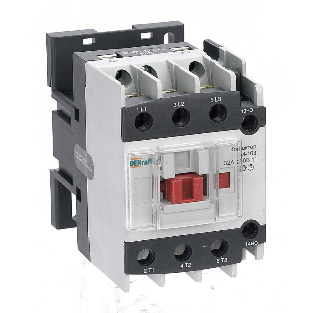 Изображение товара Контактор КМ-103 32А кат. 24В AC 1НО+1НЗ AC-3 22120DEK