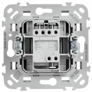 FLITE Выключатель 1-клавишный кнопочный 10А ВС11-2-0-ФлС серый IEK FI-V14-0-10-1-K03