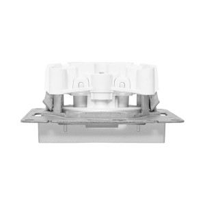 Механизм розетки, 16А, без заземления, без шторок, алюминий Эпика EKF UP1-SOA-100