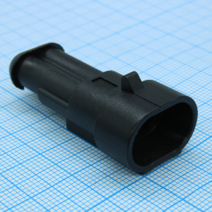 L-KLS13-CA043-1.5-02-MH-B, Корпус разъема 2 контакта шаг 6мм вилка