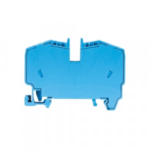 Проходная клемма WKF 6/35 BL, Проходная клемма, тип фиксации провода: пружинный, номинальное сечение: 6 мм кв., 41A, 800V, ширина: 8 мм, цвет: синий, тип монтажа: DIN35