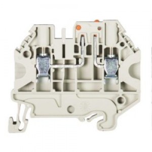 Клемма с размыкателем WT 4 TKM P, Клемма с ножевым размыкателем, тип фиксации провода: винтовой, номинальное сечение: 4 мм кв., 24A, 500V, ширина: 6 мм, цвет: серый, тип монтажа: DIN35