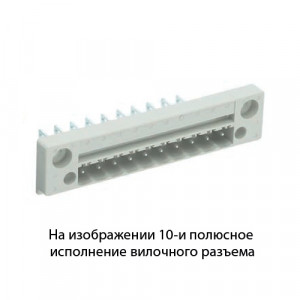 Вилочный разъем в панель 8213 S/14 DFLS, Вилочный разъем, горизонтальный, в панель, шаг: 5.08 мм, 14 полюсов, фиксация на плате пайкой, исполнение: без маркировки, 400V, 6,5А, цвет: серый