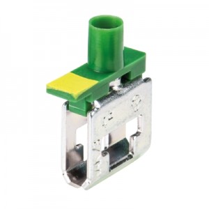 Клемма на шину WAK4/3 GN, Клемма для подключения к токовой шине, тип фиксации провода: винтовой, номинальное сечение: 4 мм кв., цвет: зеленый, тип монтажа: шина 6х6