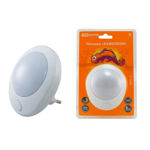 Ночник "Хамелеон" D 75 с выключателем,белый, 0,5 Вт, 220 В SQ0357-0007