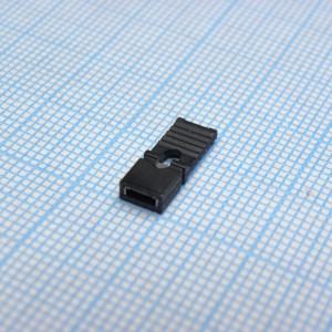 DS1027-2LBN, ДЖАМПЕР (перемычка), удлиненный, черный, длина 13.5мм, шаг 2.54мм