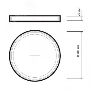 Светильник светодиодный декоративный PPB PINE 60Вт 4000К IP20 D485х75 настенно-потолочный бытовой JazzWay 5052666