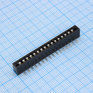 DS1020-16RT1D, FPC разъем для шлейфа на плату угловой 16pin, шаг 2.54мм