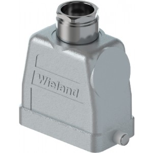 Крышка разъема BAS GOT GI 6HM25 A0, Крышка разъема на кабель, типоразмер 6B, высокое исполнение, без уплотнителя, 1 кабельный ввод M25x1,5, IP54, с верхним расположением, без защелки (упоры под одну защелку), материал корпуса: алюминиевый сплав