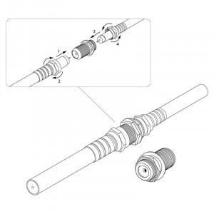 Переходник антенный гнездо F-гнездо F бочка блист. 06-0020-A